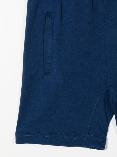 Molo Drawstring Organic-cotton Shorts In Blue