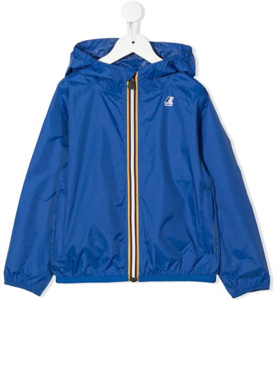 Shop K-way Claude In 3.0 Rain Jacket In Blue
