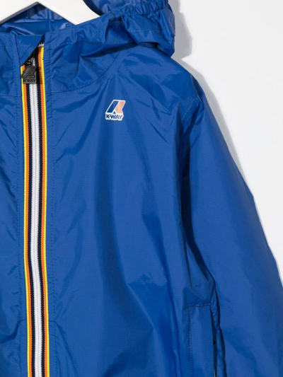 Shop K-way Claude In 3.0 Rain Jacket In Blue