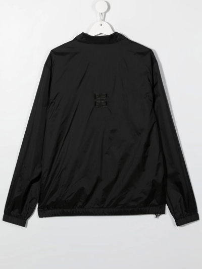 Shop Givenchy Teen Logo-embroidered Jacket In Black