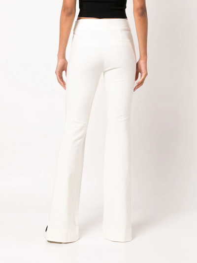 Shop Derek Lam 10 Crosby Maeve Slit-hem Flared Trousers In White