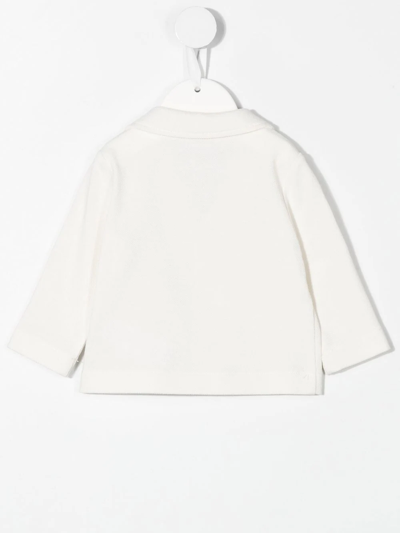 Shop Il Gufo Single-breasted Cotton Blazer In White