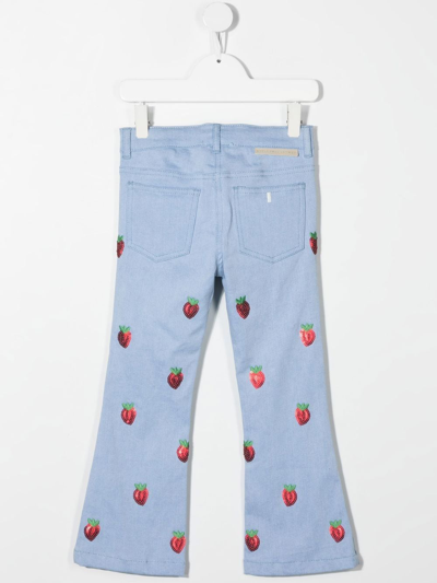 Shop Stella Mccartney All-over Graphic Print Jeans In Blue