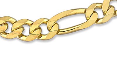 Shop Delmar 18k Gold Plated Figaro Link Chain Bracelet In Yellow