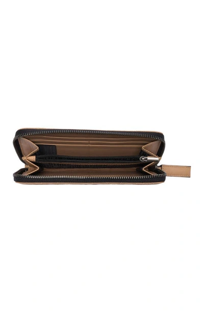 Shop Kurt Geiger Quilted Leather Zip Around Wallet In Light Pastel/ Brown