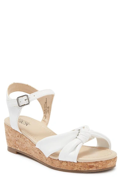 Shop Nordstrom Rack Kids'  Keegan Cork Wedge Sandal In White