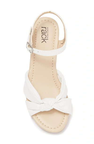 Shop Nordstrom Rack Kids'  Keegan Cork Wedge Sandal In White