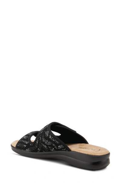 Shop Flexus By Spring Step Scala Slide Sandal In Black Multi