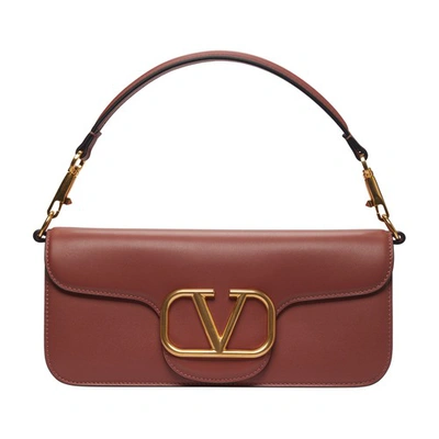 Shop Valentino Vlogo Signature Shoulder Bag In Ginger Bread