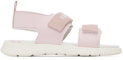 Shop Kenzo Kids Pink Velcro Sandals In 454 Pale Pink