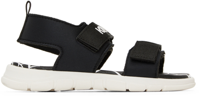 Shop Kenzo Kids Black Velcro Sandals In 09b Black
