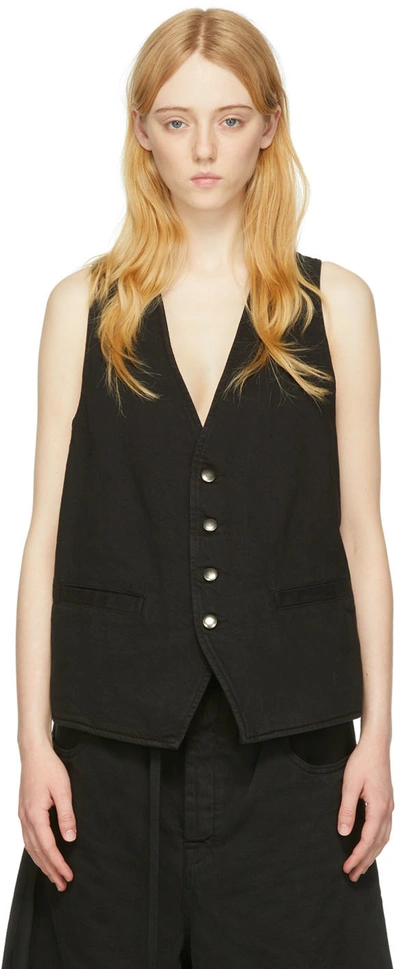 Shop Ann Demeulemeester Black Margot Vest In 099 Black