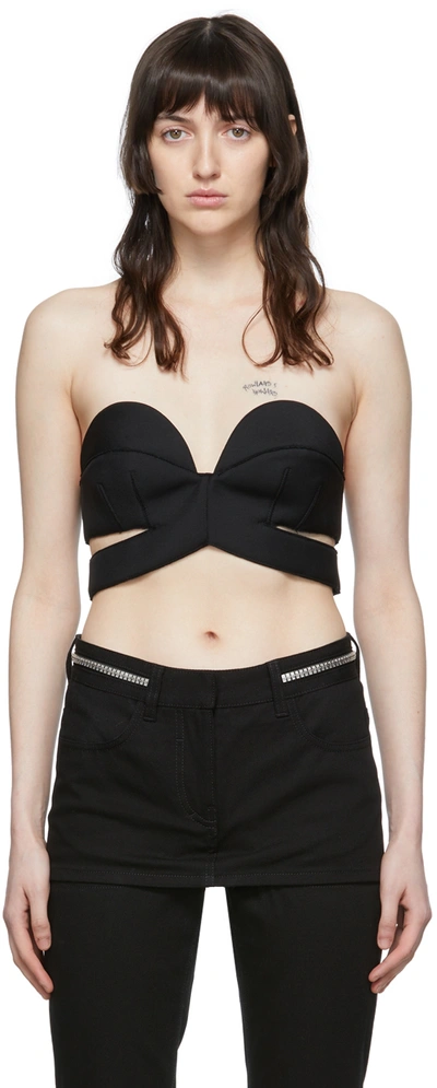 Shop Givenchy Black Wool Bra In 001