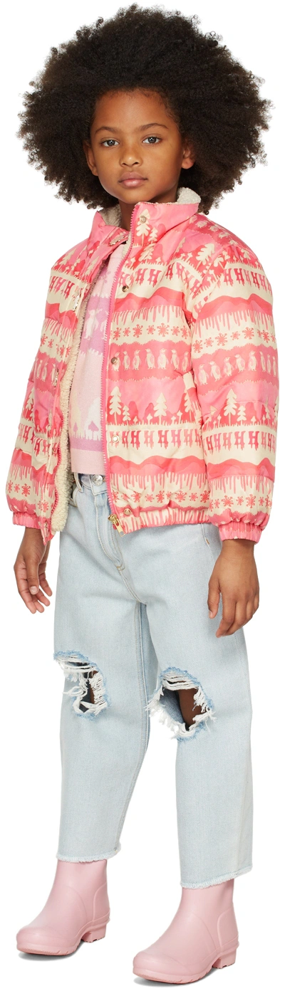 Shop Helmstedt Ssense Exclusive Kids Pink Maisema Jacket In Pink Landscape