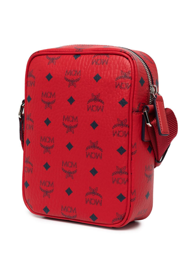 Shop Mcm Mini N/s Klassik Crossbody Bag In Red