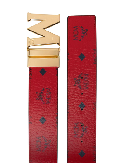 Mcm Claus M Reversible Belt 1" In Visetos In Red