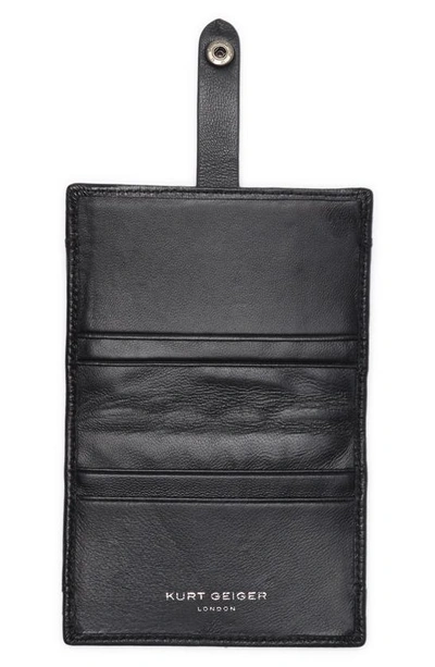 Shop Kurt Geiger Slim Leather Card Wallet In Black