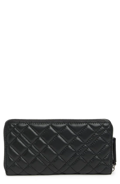 Shop Kurt Geiger Zip Around Leather Wallet In Black