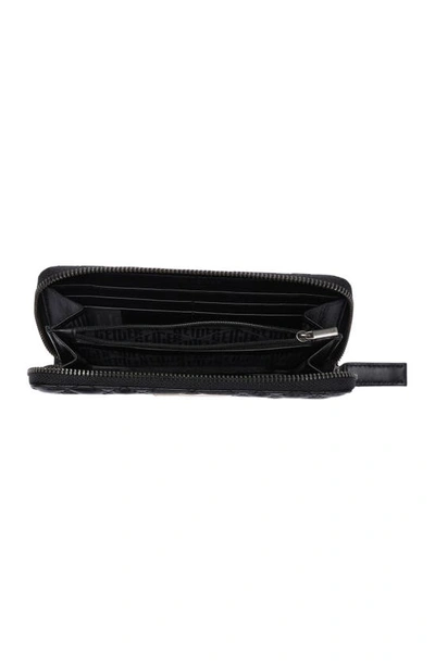 Shop Kurt Geiger Zip Around Leather Wallet In Black