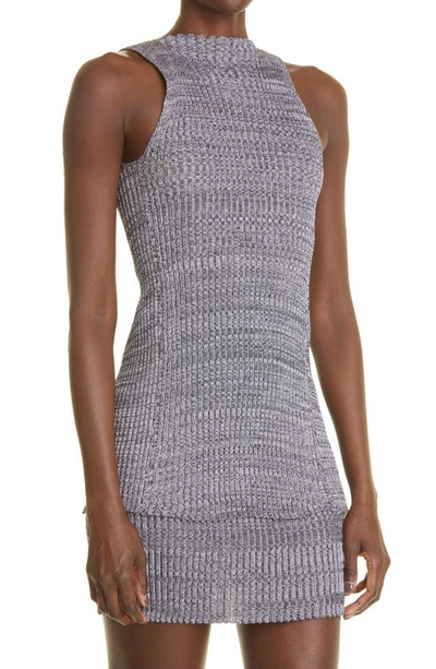 Shop A. Roege Hove Marie Ribbed Cotton Blend Sweater Tank In Grey Melange