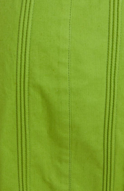 Shop Acne Studios Dalba Cutout Stretch Cotton Piqué Minidress In Bright Green