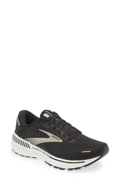 Shop Brooks Adrenaline Gts 22 Sneaker In Black/ Silver/ Anthracite