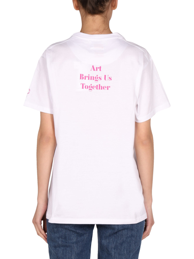 Shop Moa Master Of Arts Sally T-shirt In Bianco