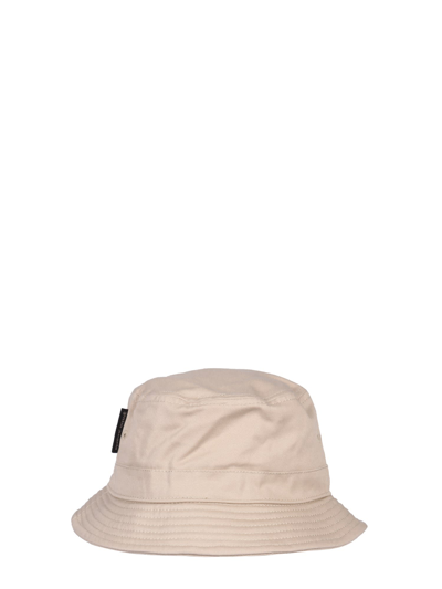 Shop Palm Angels Embroidered Logo Bucke Hat In Beige