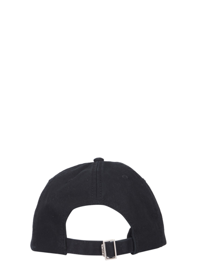 Msgm Logo Baseball Cap In Nero