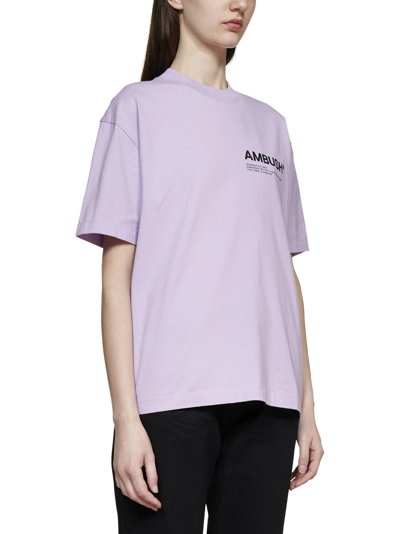 Shop Ambush T-shirt In Lavendula Black