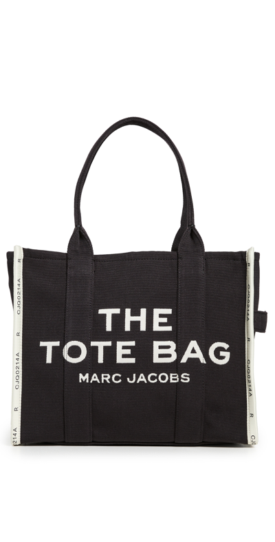 Marc Jacobs The Jacquard Small Tote Hand Bag In Black