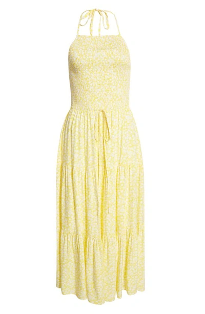 Shop Lost + Wander Sweet Summer Daze Floral Print Maxi Dress In Yellow White