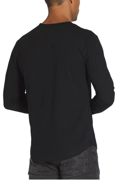Shop Cuts Ao Curved Hem Long Sleeve T-shirt In Black