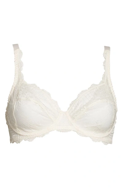 Simone Perele Embroidered Full Cup Plunge Bra In Sakura Pink