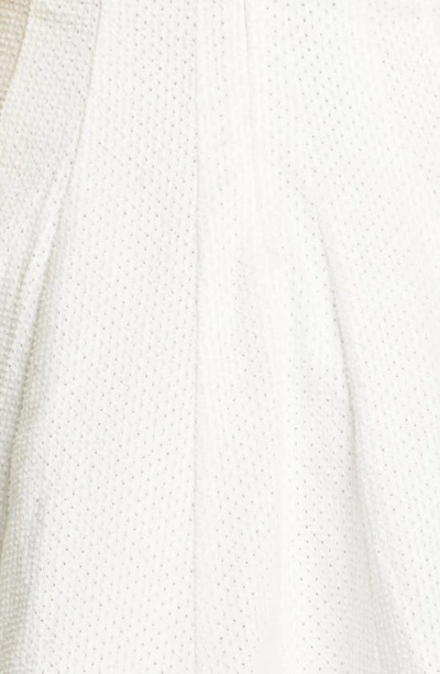 Shop Staud Mini Wells Sleeveless Cotton Twill Dress In White