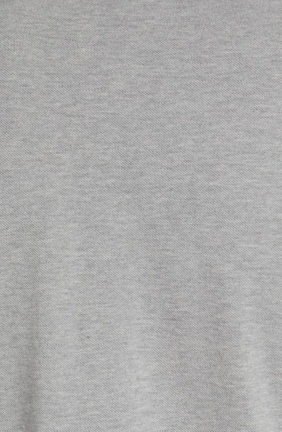 Shop Comme Des Garçons Play Double Heart Cotton Piqué Polo In Grey