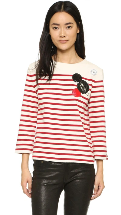 Shop Marc By Marc Jacobs Breton Stripe Top In Breton Red Multi