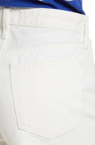 Shop Madewell Relaxed Denim Shorts In White