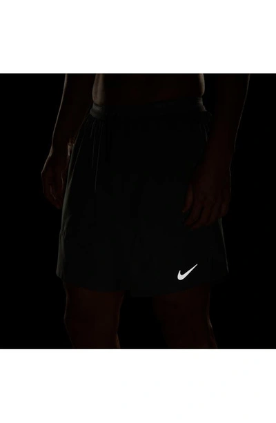 Nike Dri-fit Stride 2-in-1 Running Shorts In Smoke Grey/ Silver