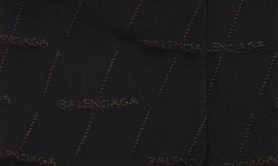 Shop Balenciaga Logo Socks In Black/ Dark Grey