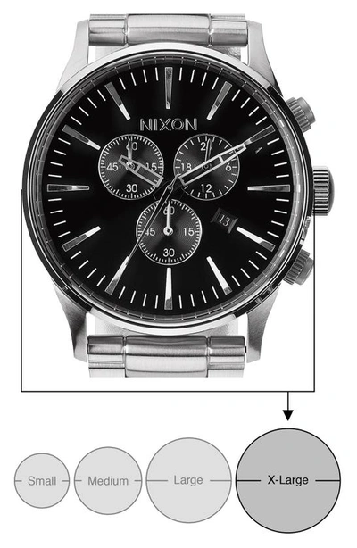Shop Nixon 'the Sentry' Chronograph Bracelet Watch, 42mm In Gunmetal