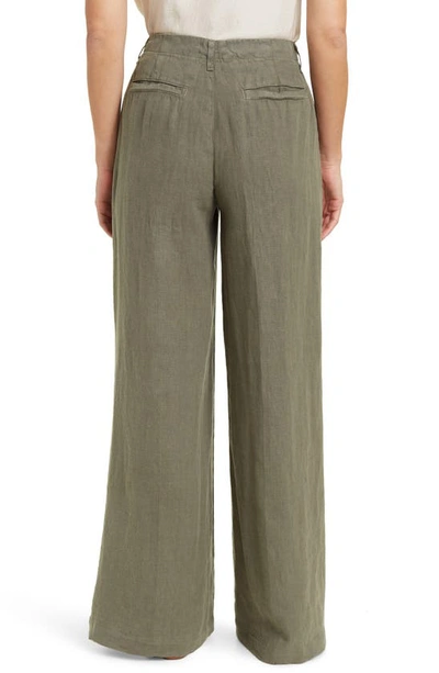 L'agence Campbell High Waist Wide Leg Cotton Blend Pants In Beetle