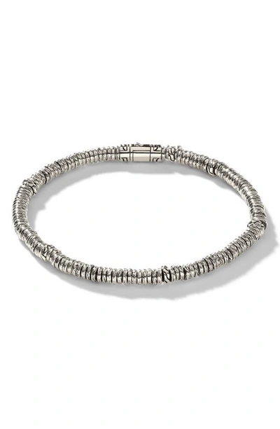 Shop John Hardy Heishi Beaded Bracelet In Silver