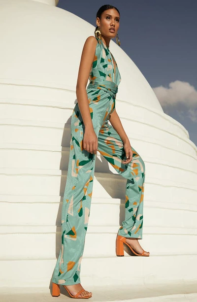 Shop Diarrablu Umy Saly Print Convertible Jumpsuit In Green