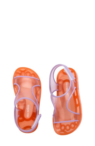 Shop Mini Melissa Kids' Jelly Sandal In Orange/ Clear/ Lilac