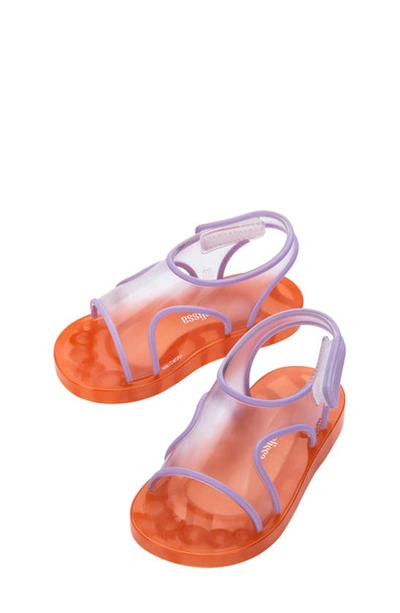 Shop Mini Melissa Kids' Mini Jelly Sandal In Orange/ Clear/ Lilac