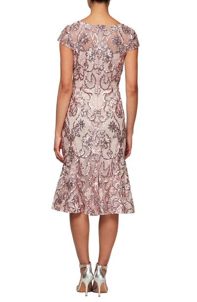 Shop Alex Evenings Sequin Cocktail Dress In Blossom