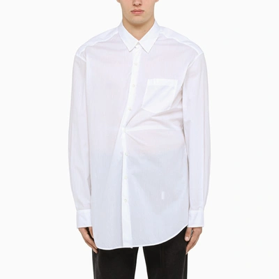 Shop Ann Demeulemeester White Mark Long Shirt
