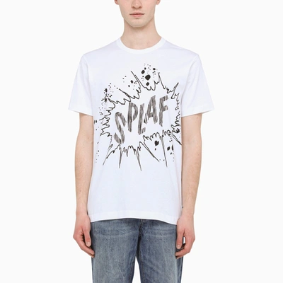 Shop Comme Des Garçons Shirt Splaf-print T-shirt In White