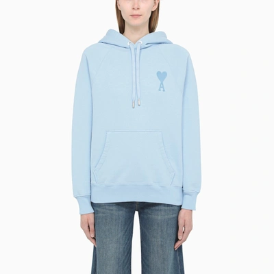 Shop Ami Alexandre Mattiussi Pink Ami De Coeur Sweatshirt In Light Blue